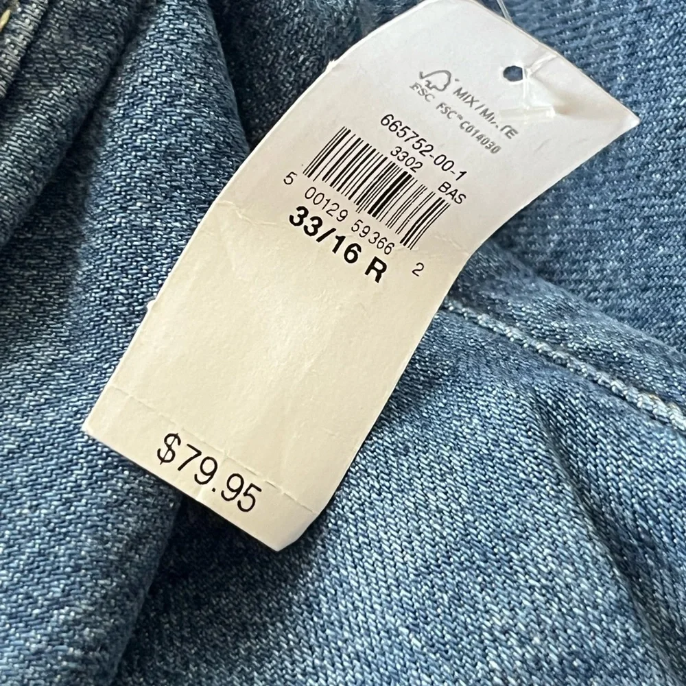 GAP Baggy Midrise Wide Leg Jeans Size 33 NWT Stretch Denim - Picture 7 of 8